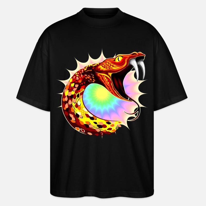 Kosmische Schlange - Stanley/Stella Oversized Unisex Bio T-Shirt Blaster 2.0 - Schwarz