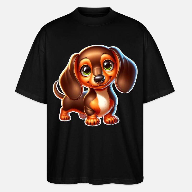 Dackel - Stanley/Stella Oversized Unisex Bio T-Shirt Blaster 2.0 - Schwarz