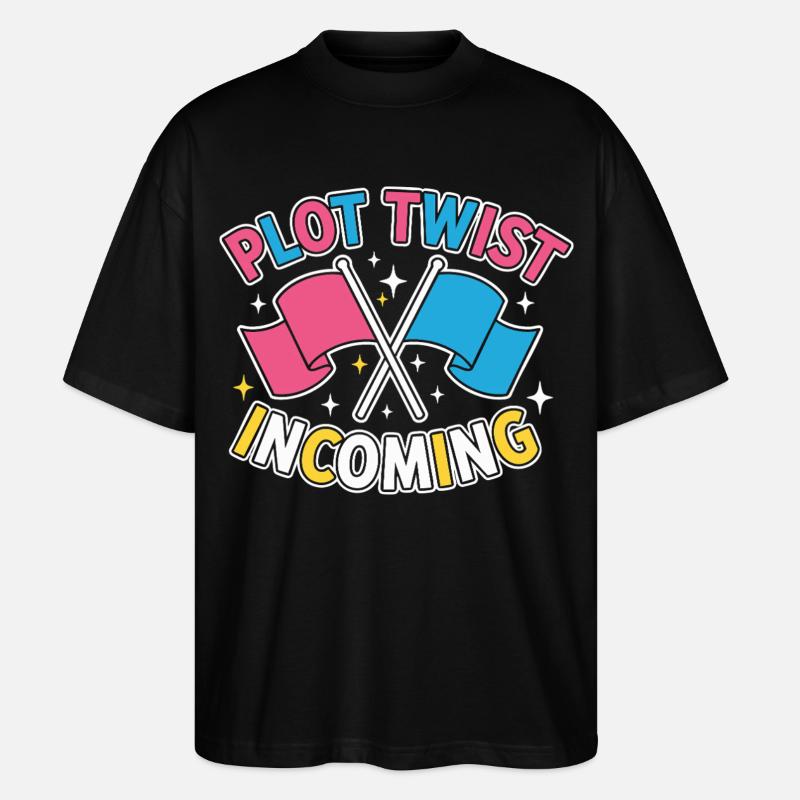 Geschlechter-Enthüllung Plot-Twist – Team Pink Team - Stanley/Stella Oversized Unisex Bio T-Shirt Blaster 2.0 - Schwarz