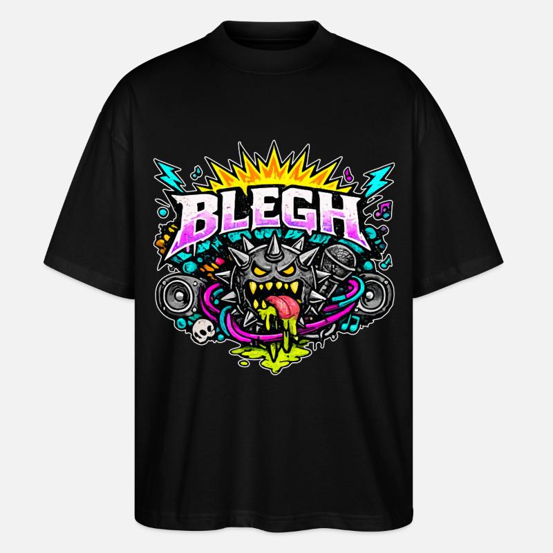 Édition Blegh Comic - T-shirt bio Blaster 2.0 coupe oversize Stanley/Stella Unisexe - noir