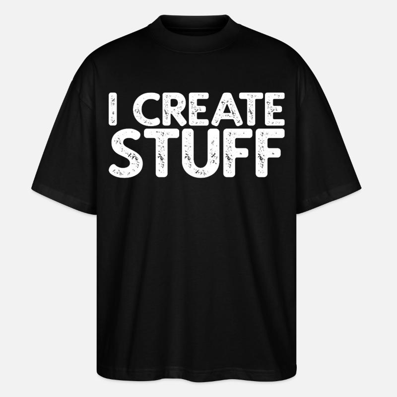 I Create Stuff - Stanley/Stella Oversized Unisex Bio T-Shirt Blaster 2.0 - Schwarz