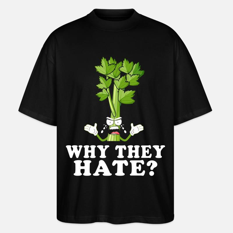 Celery Rage Why They Hate? - Stanley/Stella Oversized Unisex Organic T-shirt Blaster 2.0 - black