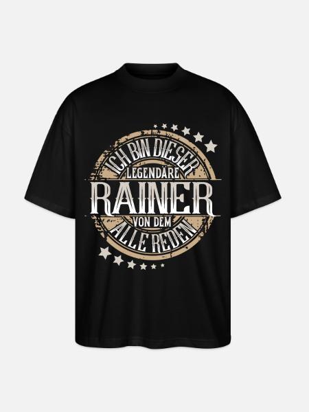 Rainer - Stanley/Stella Oversized Unisex Bio T-Shirt Blaster 2.0 - Schwarz