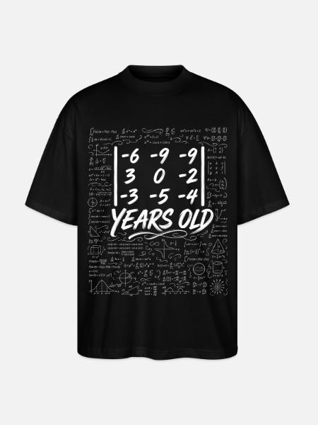 33. Jubiläum. Determinantenmatrix-Mathematik-Nerd lustig - Stanley/Stella Oversized Unisex Bio T-Shirt Blaster 2.0 - Schwarz