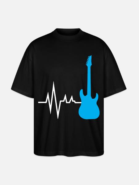 Funny Musician - Stanley/Stella Oversized Unisex Organic T-shirt Blaster 2.0 - black