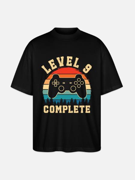 Level 9 complete – Enfant 9 ans - T-shirt bio Blaster 2.0 coupe oversize Stanley/Stella Unisexe - noir