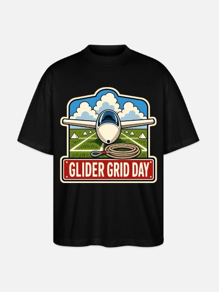 GLIDER GRID DAY - Stanley/Stella Oversized Unisex Organic T-shirt Blaster 2.0 - black