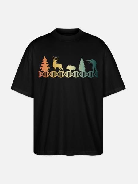 Hunter Hunt DNA DNA Huntress - Stanley/Stella Oversized Unisex Organic T-shirt Blaster 2.0 - black
