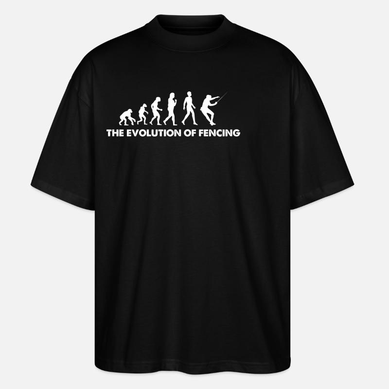L’évolution de l’escrime - T-shirt bio Blaster 2.0 coupe oversize Stanley/Stella Unisexe - noir