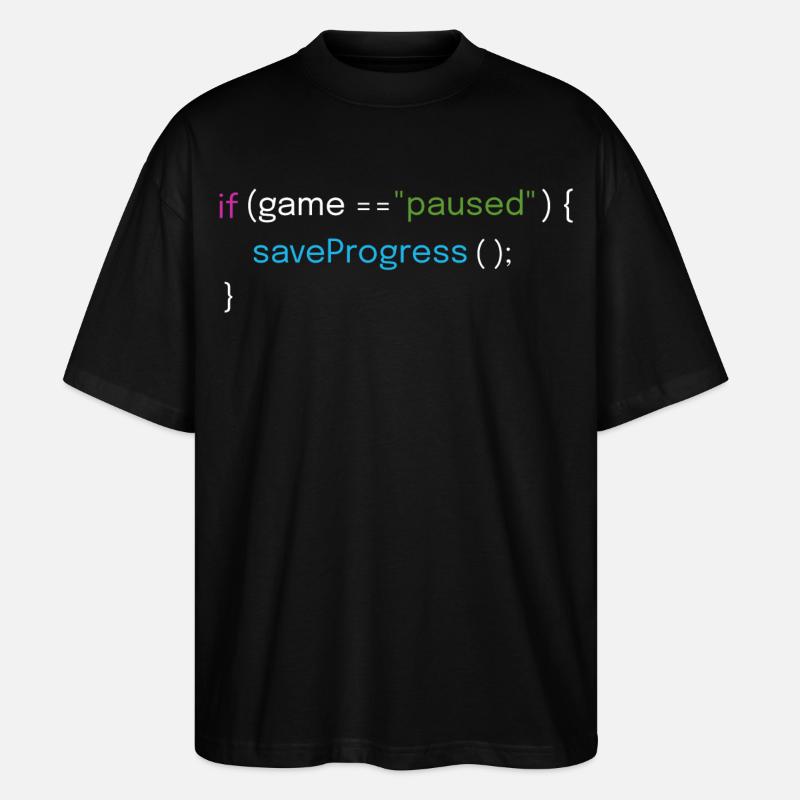 Gaming- und Coding-Design - Stanley/Stella Oversized Unisex Bio T-Shirt Blaster 2.0 - Schwarz