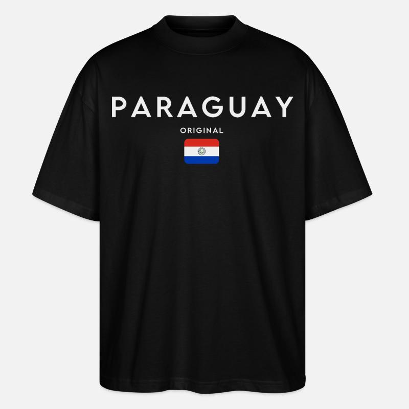 Paraguayan flag, Paraguayan pride - Stanley/Stella Oversized Unisex Organic T-shirt Blaster 2.0 - black
