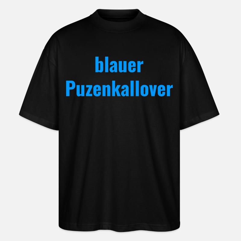 Puzenkallover bleu - T-shirt bio Blaster 2.0 coupe oversize Stanley/Stella Unisexe - noir