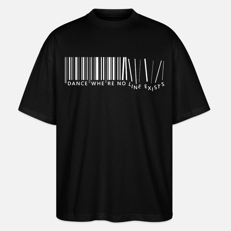 dance where no line exists - Stanley/Stella Oversized Unisex Bio T-Shirt Blaster 2.0 - Schwarz