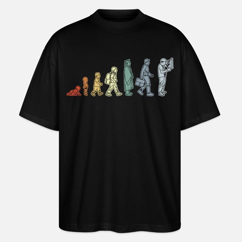Elektriker Lebenszyklus - Stanley/Stella Oversized Unisex Bio T-Shirt Blaster 2.0 - Schwarz