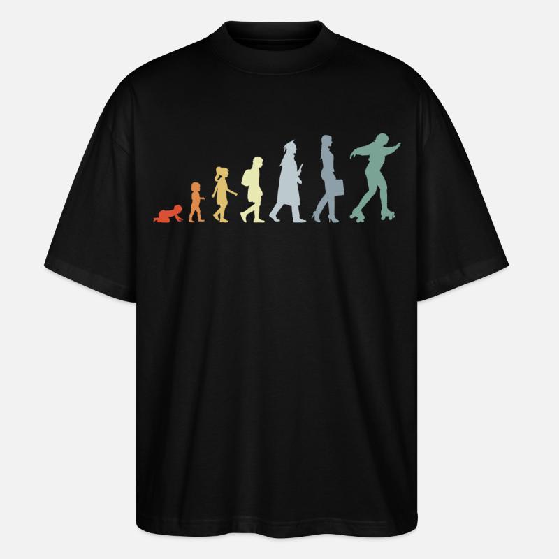 Roller Skater Evolution - Stanley/Stella Oversized Unisex Bio T-Shirt Blaster 2.0 - Schwarz