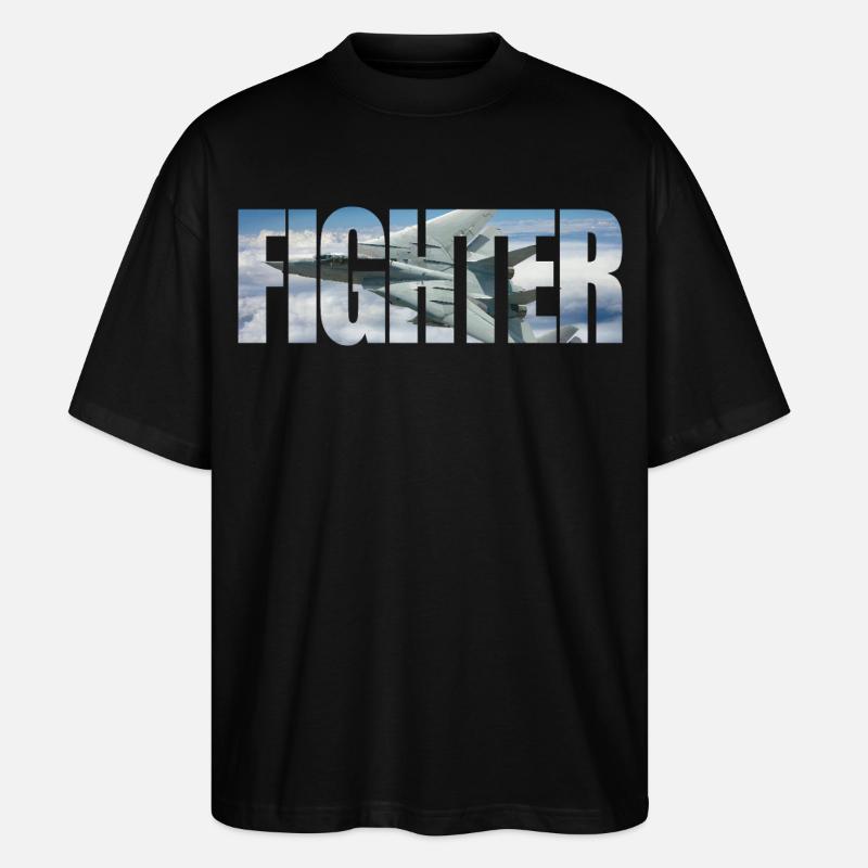 Fighter F-14 Tomcat - Stanley/Stella Oversized Unisex Bio T-Shirt Blaster 2.0 - Schwarz