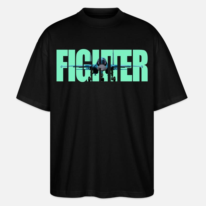 Fighter Su-34 - Stanley/Stella Oversized Unisex Bio T-Shirt Blaster 2.0 - Schwarz