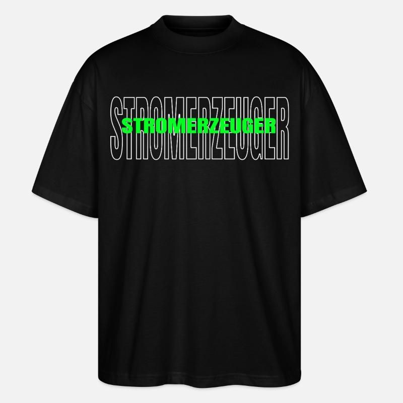 Production d’énergie durable - T-shirt bio Blaster 2.0 coupe oversize Stanley/Stella Unisexe - noir