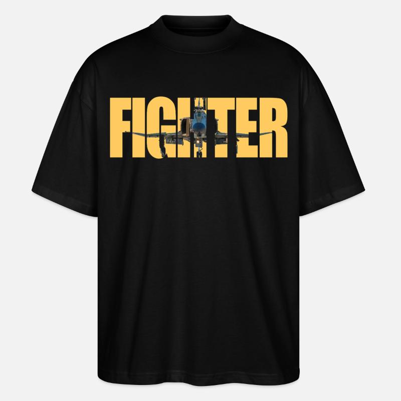 Fighter F-4 Phantom - Stanley/Stella Oversized Unisex Bio T-Shirt Blaster 2.0 - Schwarz