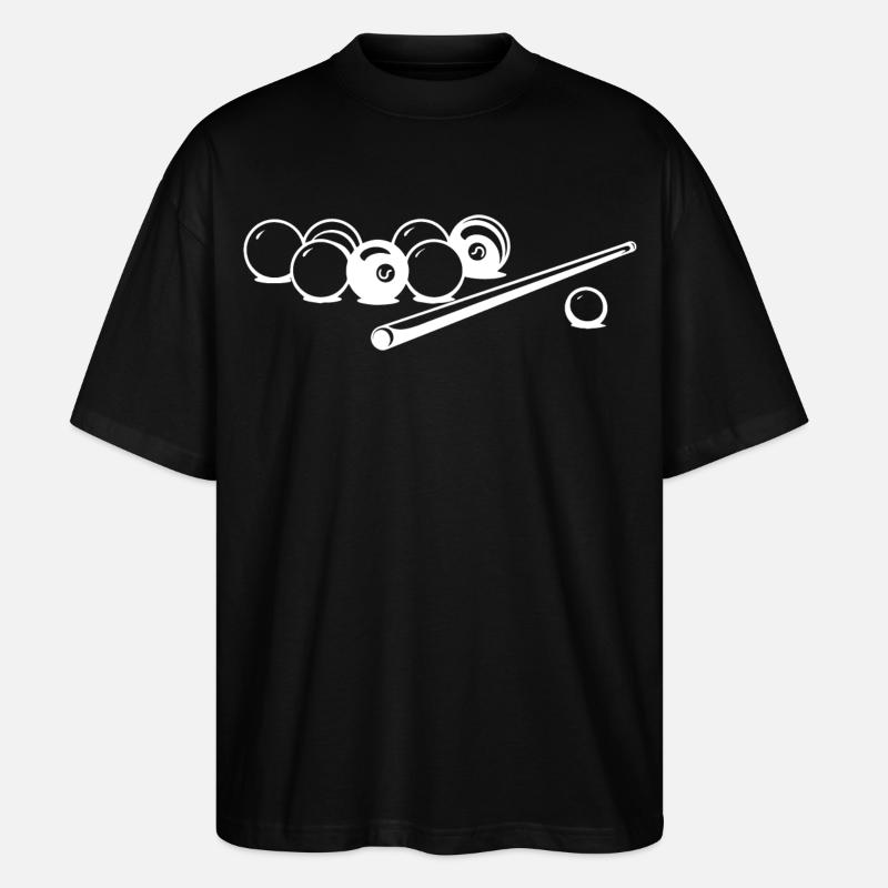 Dessin de boules de billard - T-shirt bio Blaster 2.0 coupe oversize Stanley/Stella Unisexe - noir