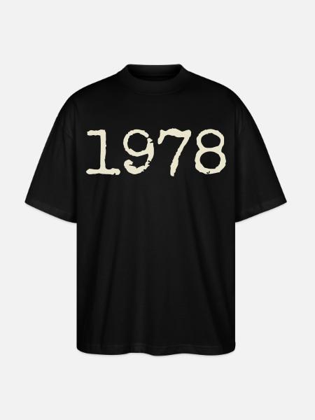 1978 Birthday Gift - Awesome since 1978 - Stanley/Stella Oversized Unisex Organic T-shirt Blaster 2.0 - black