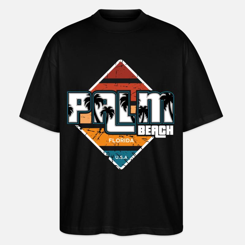 Palm Beach - Stanley/Stella Oversized Unisex Bio T-Shirt Blaster 2.0 - Schwarz