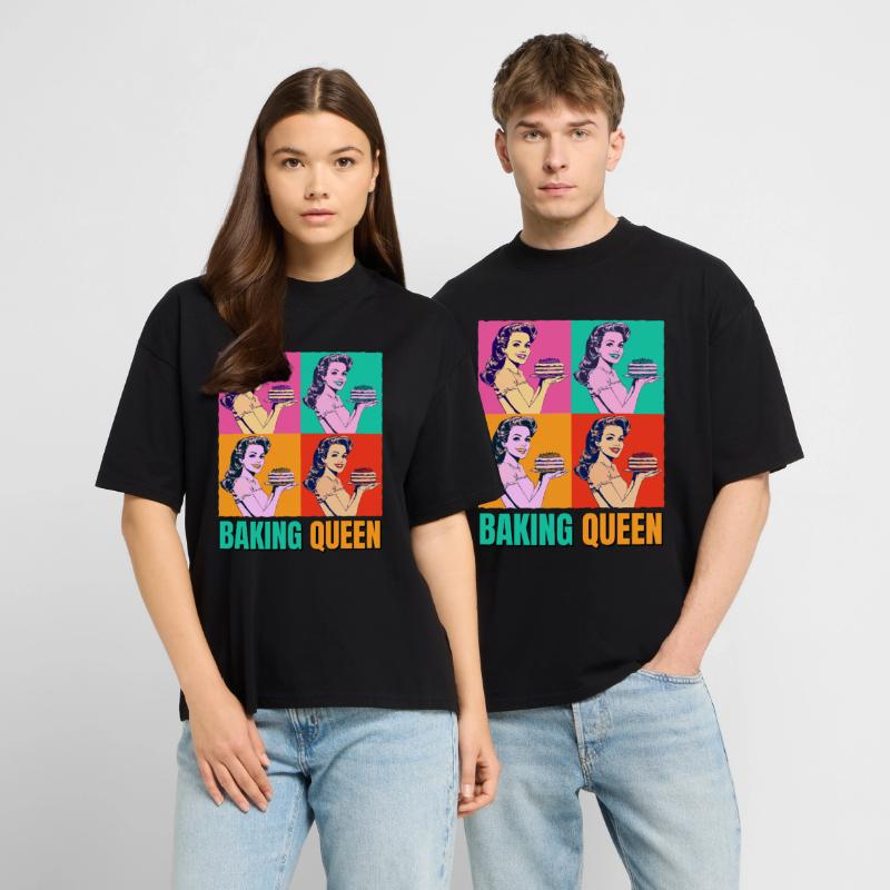Cuisson Gâteau Cuisson Reine Cuisson Fée Boulanger Pop Art T-shirt bio Blaster 2.0 coupe oversize Stanley/Stella Unisexe