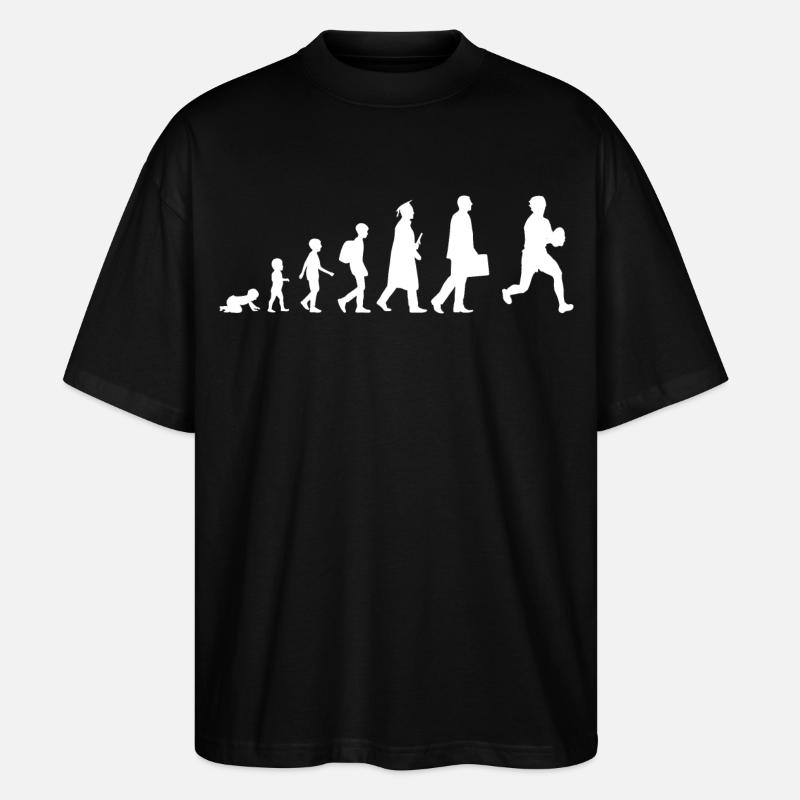 Evolution of rugby - Stanley/Stella Oversized Unisex Organic T-shirt Blaster 2.0 - black