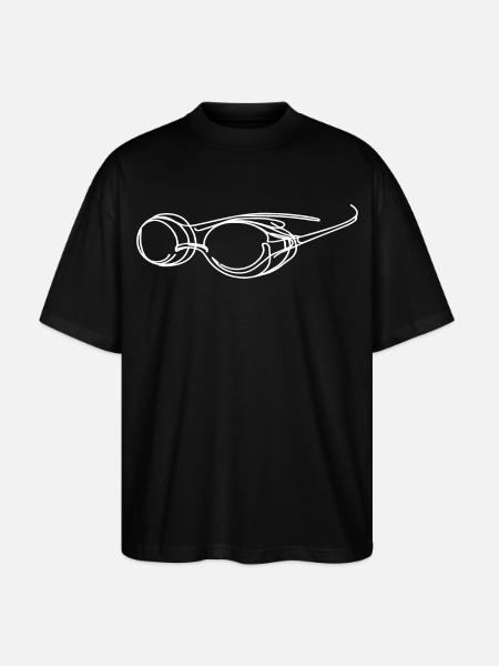 Swimming Goggles Sketch - Stanley/Stella Oversized Unisex Organic T-shirt Blaster 2.0 - black