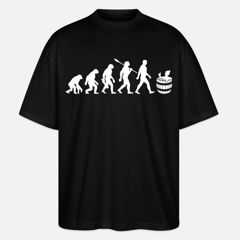 Evolution - Eisbader - Winterbaden - Eisbaden - Stanley/Stella Oversized Unisex Organic T-shirt Blaster 2.0 - black