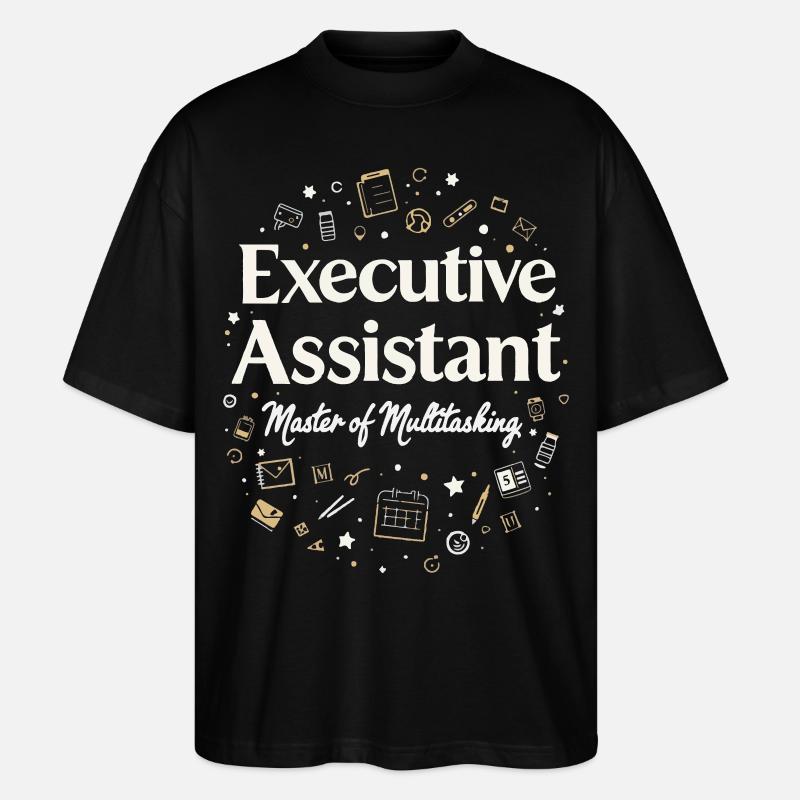 Assistent der Geschäftsführung Multitasking Expert - Stanley/Stella Oversized Unisex Bio T-Shirt Blaster 2.0 - Schwarz