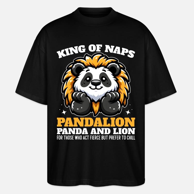 KÖNIG DER NICKERCHEN - PANDALION - Stanley/Stella Oversized Unisex Bio T-Shirt Blaster 2.0 - Schwarz