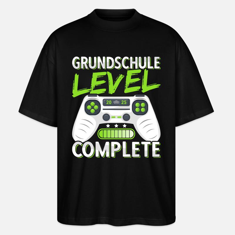 Grundschule Abschluss 2025 Grundschulabschluss - Stanley/Stella Oversized Unisex Bio T-Shirt Blaster 2.0 - Schwarz