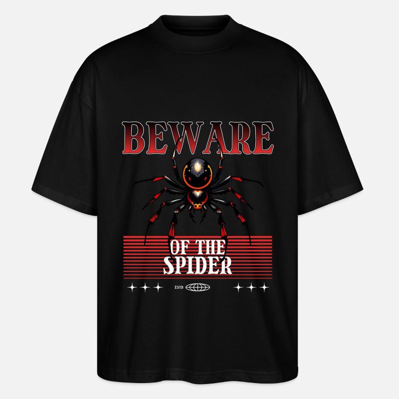 Spinne - Stanley/Stella Oversized Unisex Bio T-Shirt Blaster 2.0 - Schwarz