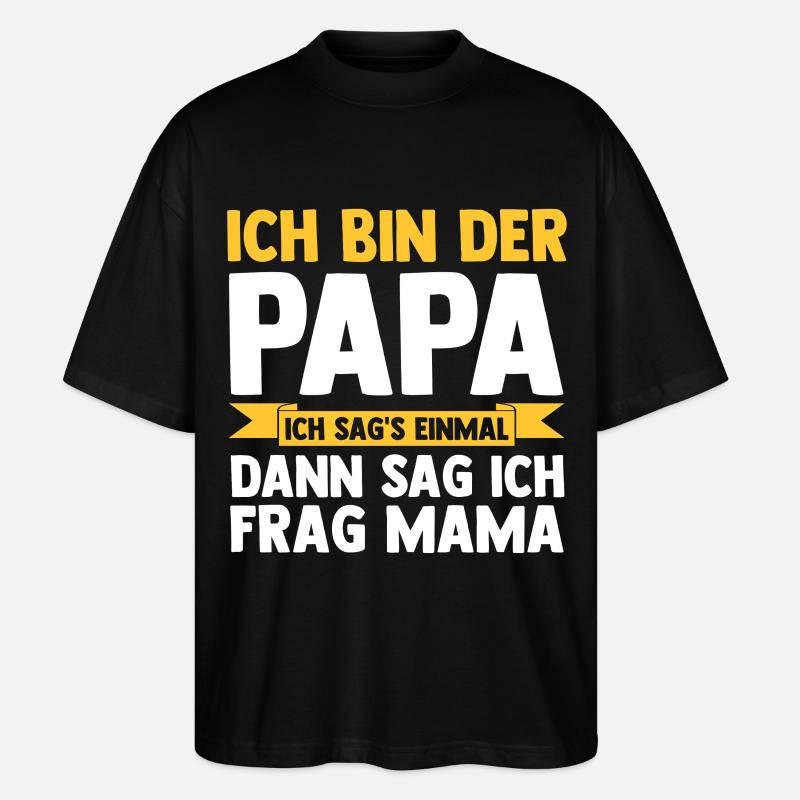 Père Équipe Papa - T-shirt bio Blaster 2.0 coupe oversize Stanley/Stella Unisexe - noir