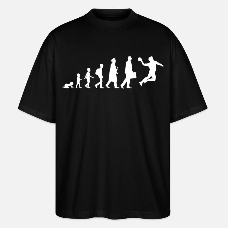 Evolution Handball - Stanley/Stella Oversized Unisex Bio T-Shirt Blaster 2.0 - Schwarz