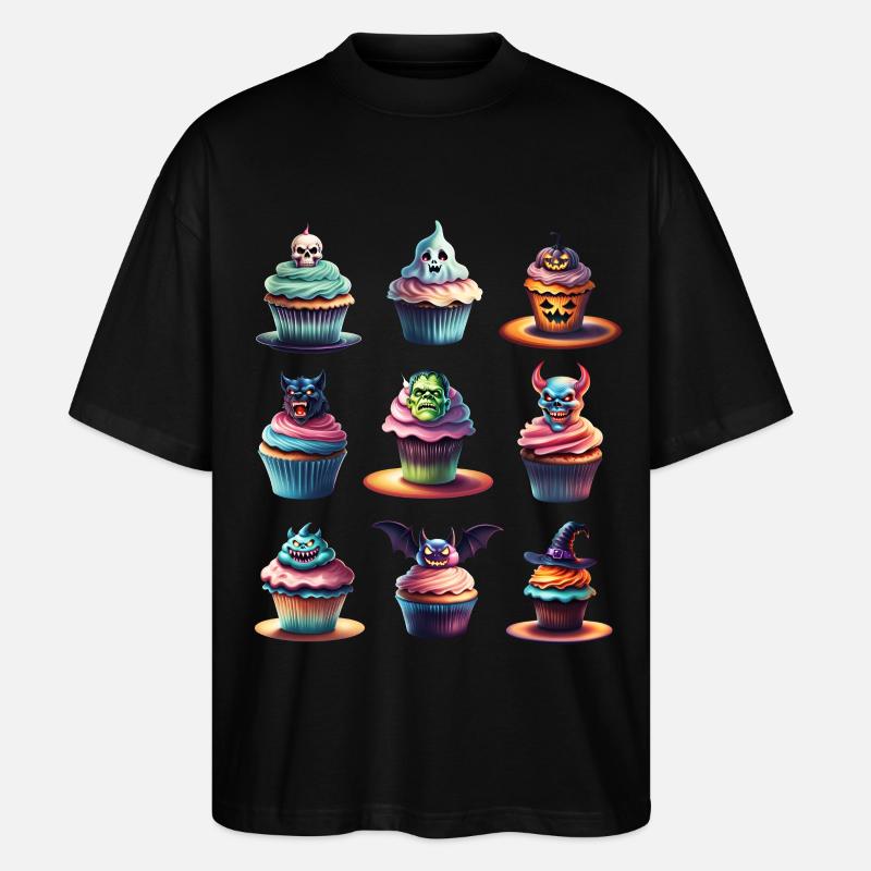 Halloween-Cupcakes. - Stanley/Stella Oversized Unisex Bio T-Shirt Blaster 2.0 - Schwarz