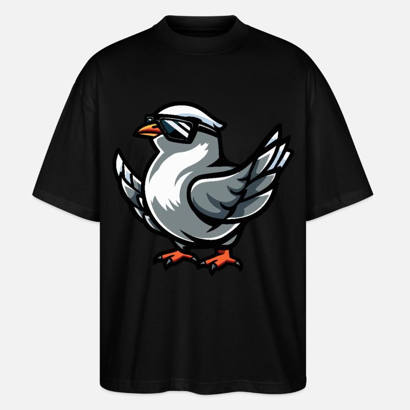 Taube Vogel Cool Comic - Stanley/Stella Oversized Unisex Bio T-Shirt Blaster 2.0 - Schwarz