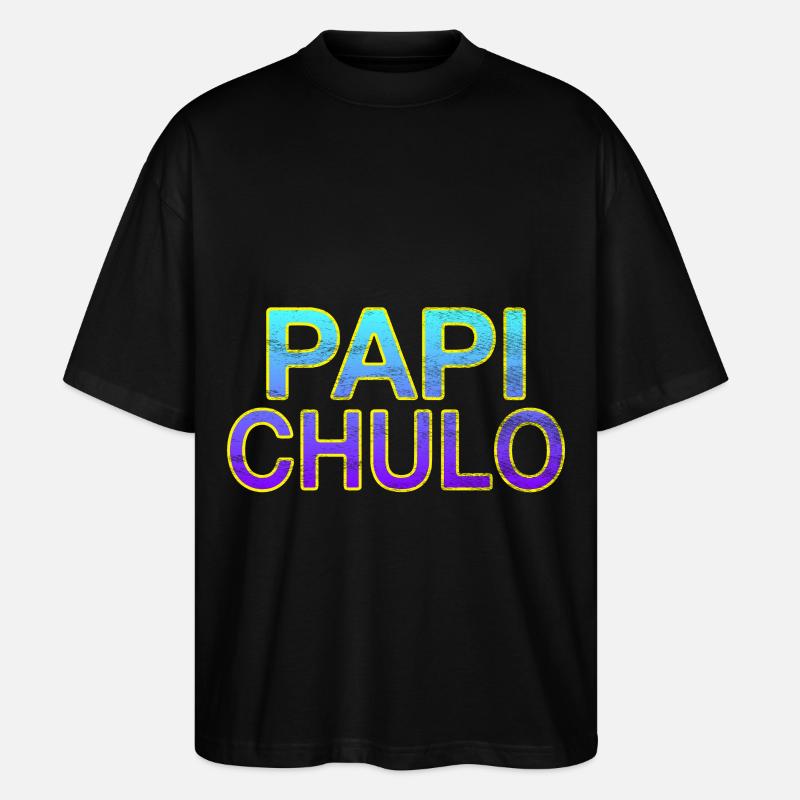 Papi Chulo - Stylischer Schriftzug - Stanley/Stella Oversized Unisex Bio T-Shirt Blaster 2.0 - Schwarz