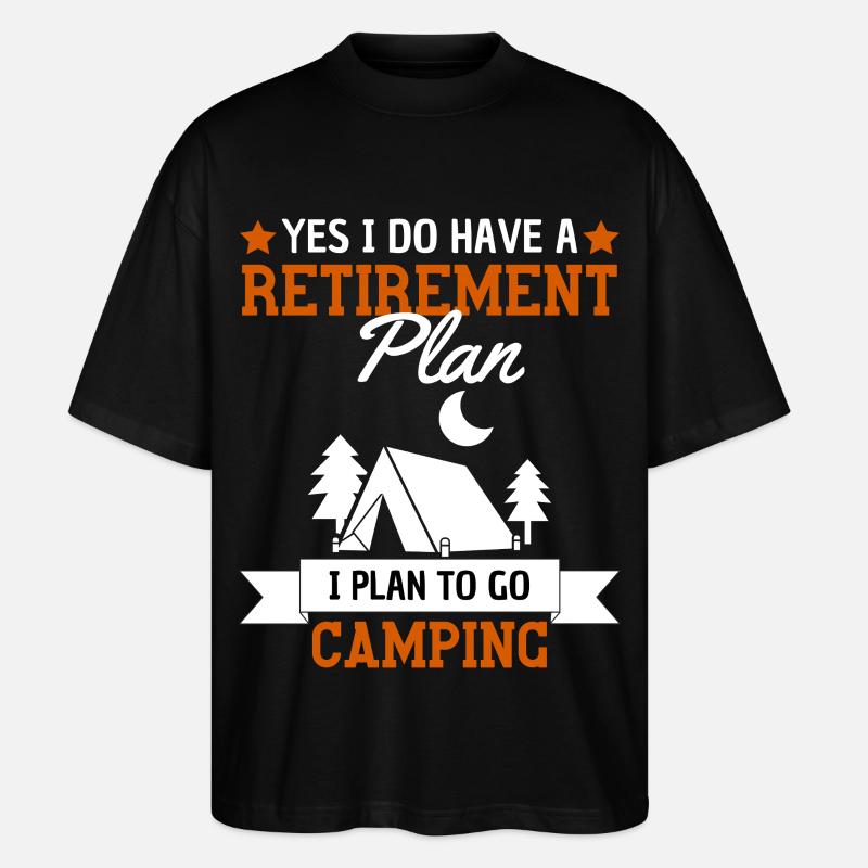 Camping Retirement Plan Pensioners Camping - Stanley/Stella Oversized Unisex Organic T-shirt Blaster 2.0 - black