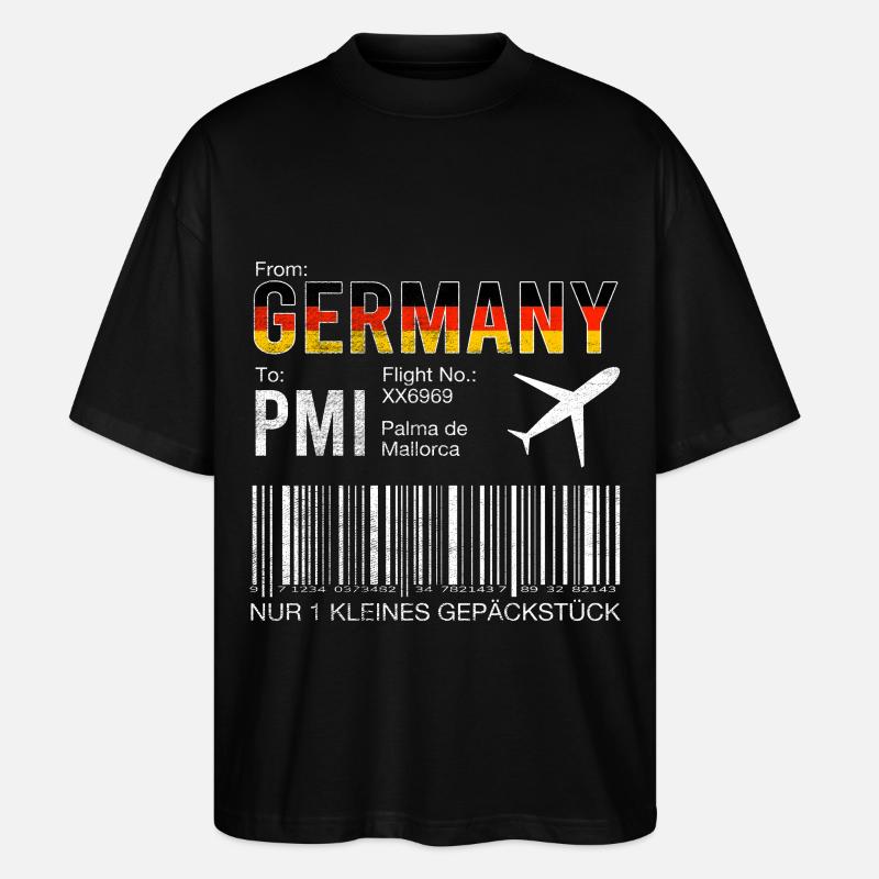 Flugticket Palma - Stanley/Stella Oversized Unisex Bio T-Shirt Blaster 2.0 - Schwarz