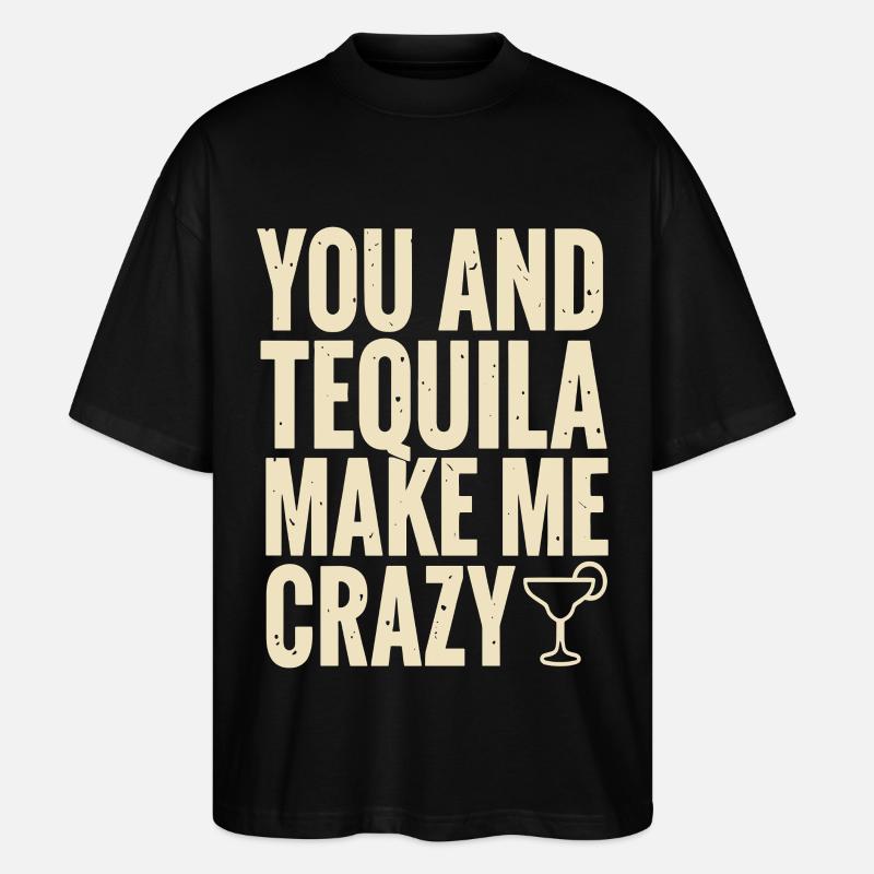 Tequila Party Spruch Zitat - Stanley/Stella Oversized Unisex Bio T-Shirt Blaster 2.0 - Schwarz