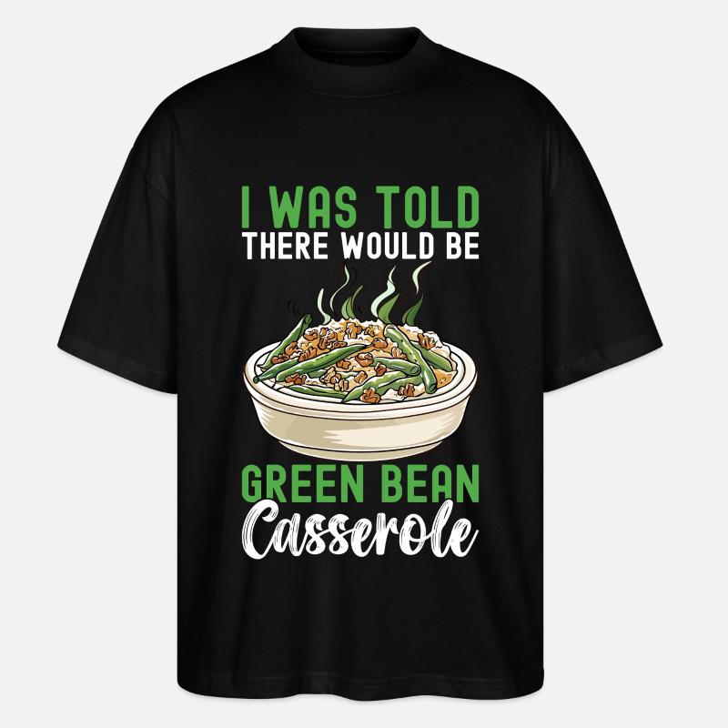 Casserole de haricots verts - T-shirt bio Blaster 2.0 coupe oversize Stanley/Stella Unisexe - noir