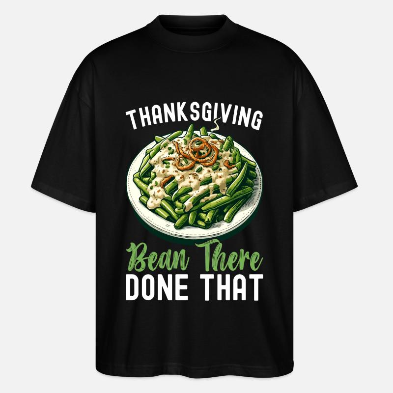 Casserole de haricots verts - T-shirt bio Blaster 2.0 coupe oversize Stanley/Stella Unisexe - noir