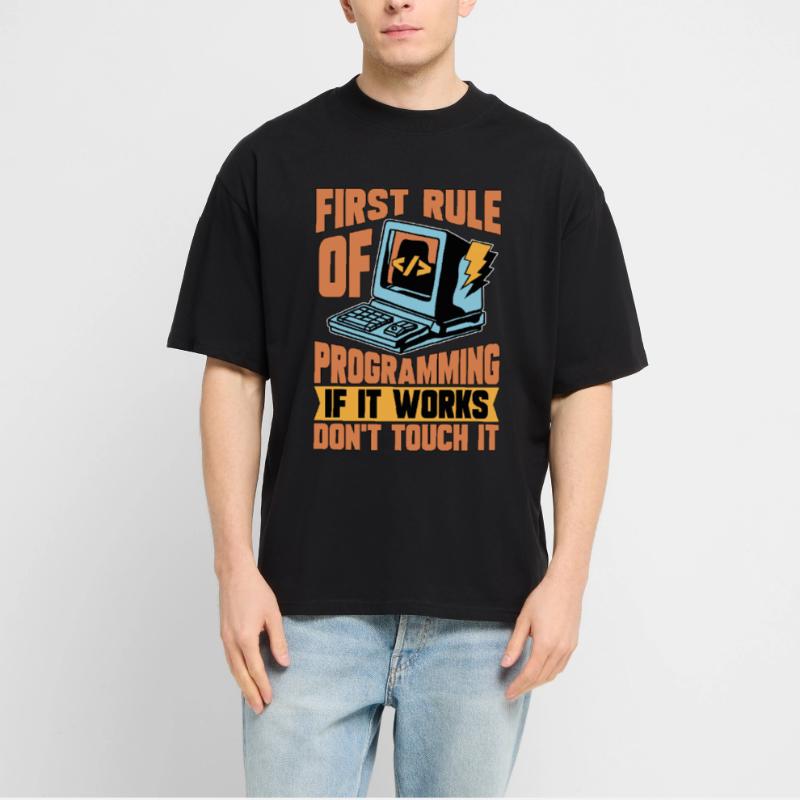 Codeur Première règle de programmation si développeur Web T-shirt bio Blaster 2.0 coupe oversize Stanley/Stella Unisexe