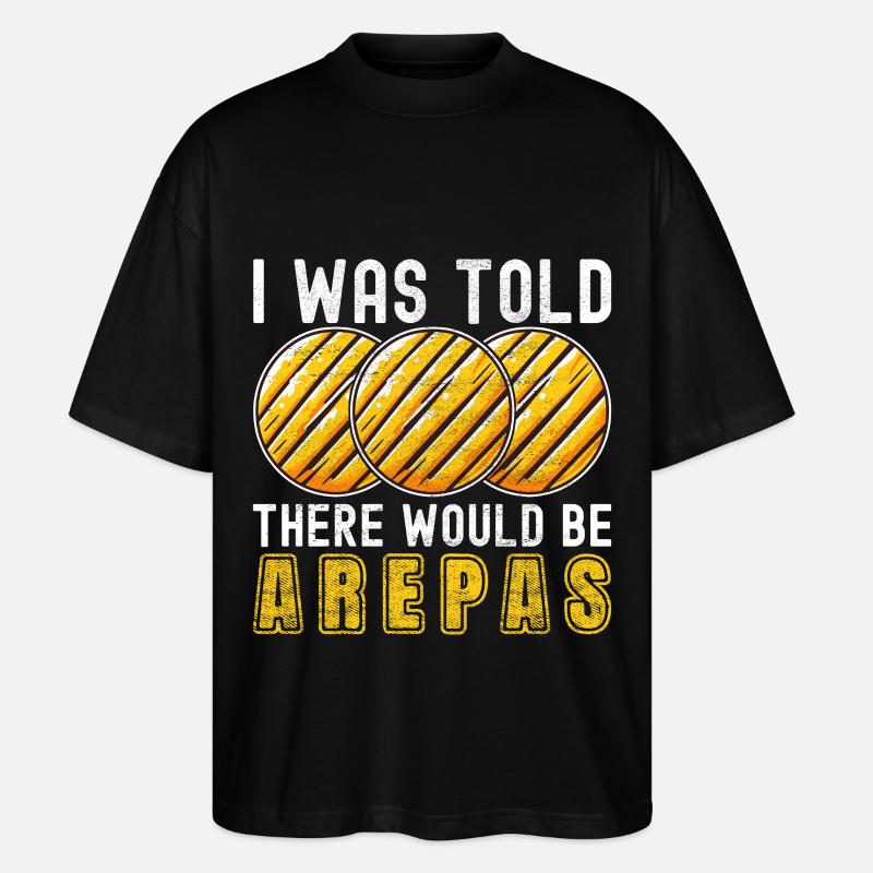 Venezolanische Arepas - Stanley/Stella Oversized Unisex Bio T-Shirt Blaster 2.0 - Schwarz