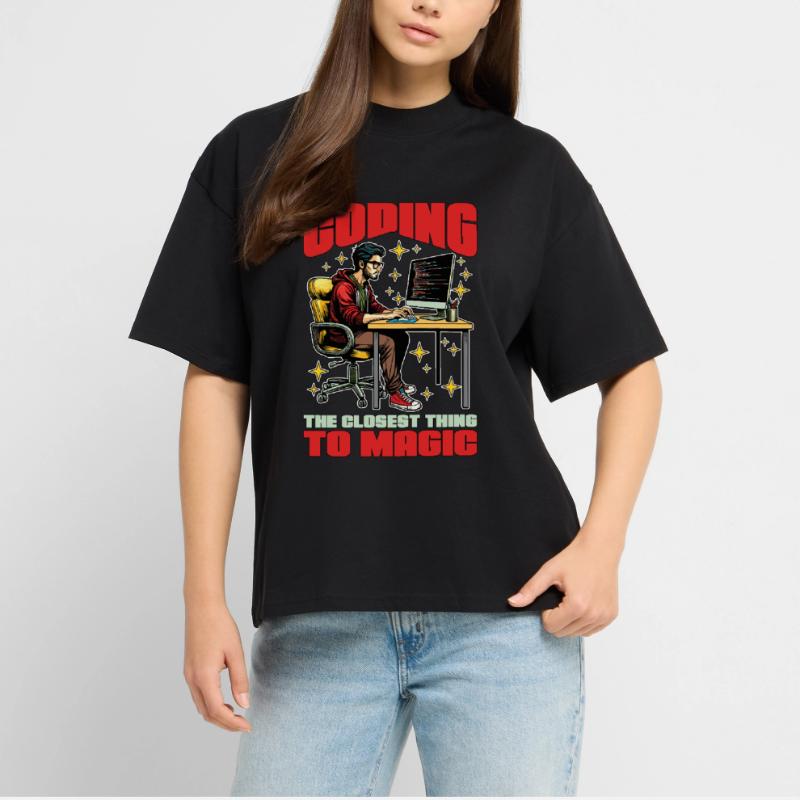 Le codage du codeur est ce qui se rapproche le plus de Magic Developer T-shirt bio Blaster 2.0 coupe oversize Stanley/Stella Unisexe