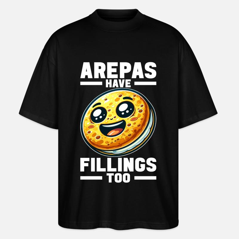 Venezolanische Arepas - Stanley/Stella Oversized Unisex Bio T-Shirt Blaster 2.0 - Schwarz