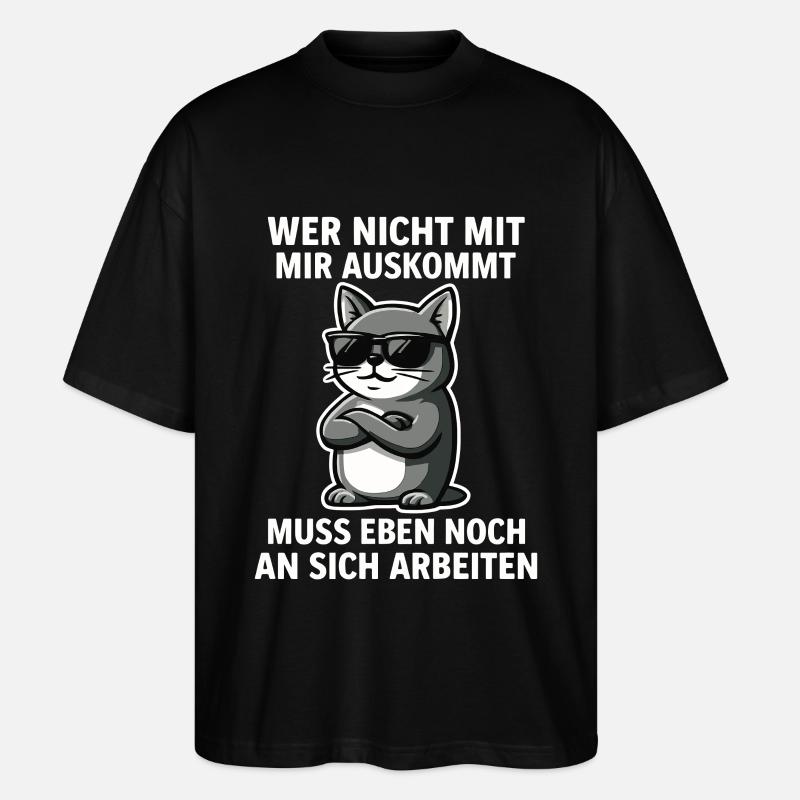 Dicton de chat cool - T-shirt bio Blaster 2.0 coupe oversize Stanley/Stella Unisexe - noir