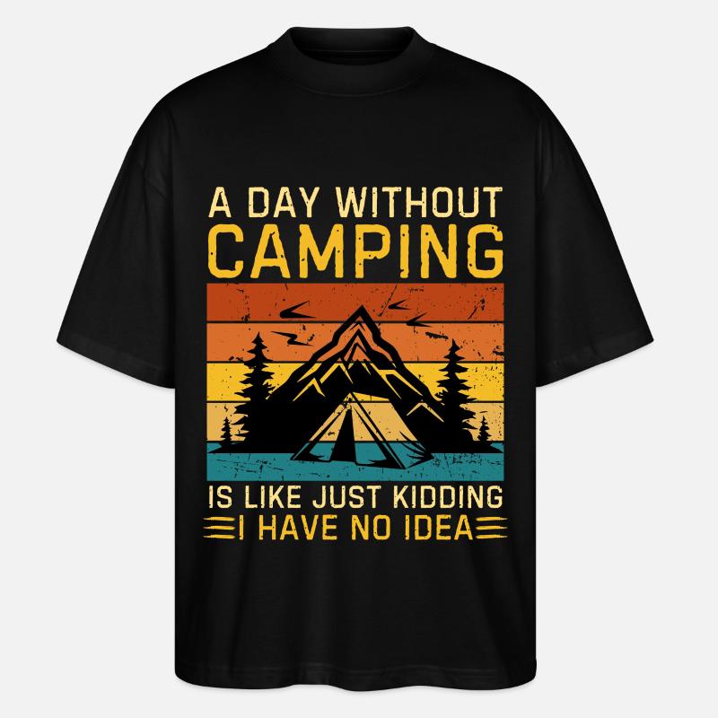 Drôle de camping dicton camping - T-shirt bio Blaster 2.0 coupe oversize Stanley/Stella Unisexe - noir